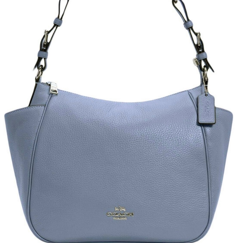 Periwinkle blue Rory Coach shoulder bag.